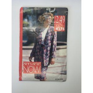 Butterick See and Sew Now Pattern 4275 Size 6 8 10 12 14 Misses Jacket and Dress